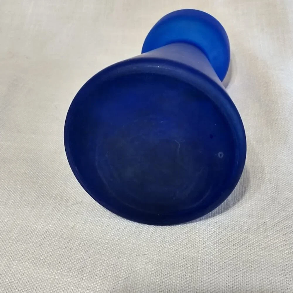 VASE – Cobalt Blue - Vintage Frosted Vase